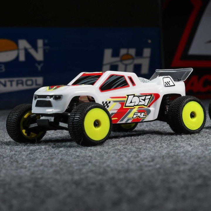 Losi Micro-T 1/28 2WD Stadium Truck RTR Blanco con batería y cargador