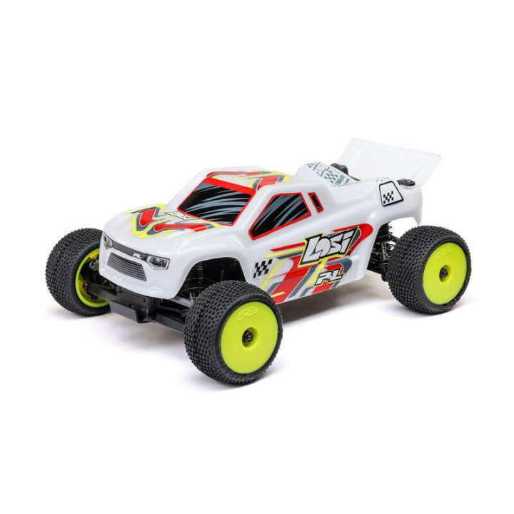 Losi Micro-T 1/28 2WD Stadium Truck RTR Blanco con batería y cargador
