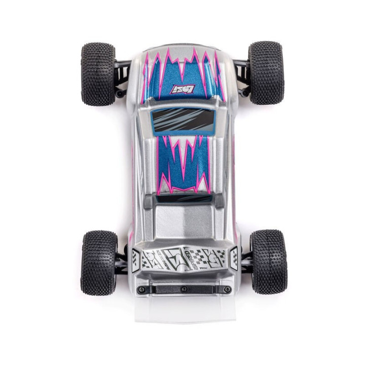 Losi Micro-T 1/28 2WD Stadium Truck RTR Silver con batería y cargador