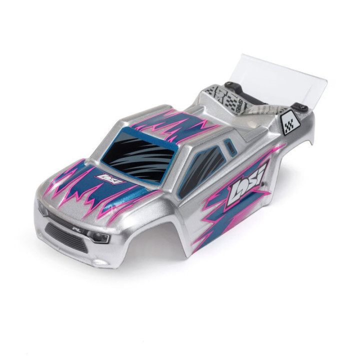 Losi Micro-T 1/28 2WD Stadium Truck RTR Silver con batería y cargador