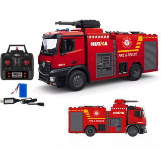 Camión de Bomberos RC Huina 1562 1/14 – 22 Canales, 2.4GHz con Cañón de Agua Realista