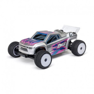 Losi Micro-T 1/28 2WD Stadium Truck RTR Silver con batería y cargador