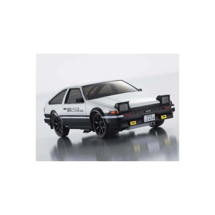 Kyosho First Mini-Z 1:28 Initial-D Toyota Sprinter Trueno AE86 WH/BK con batería y cargador