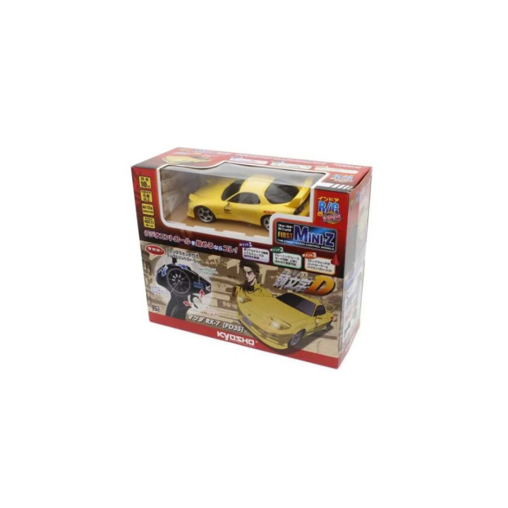 Kyosho First Mini-Z 1:28 Initial-D Mazda RX-7 FD3S YE con batería y cargador