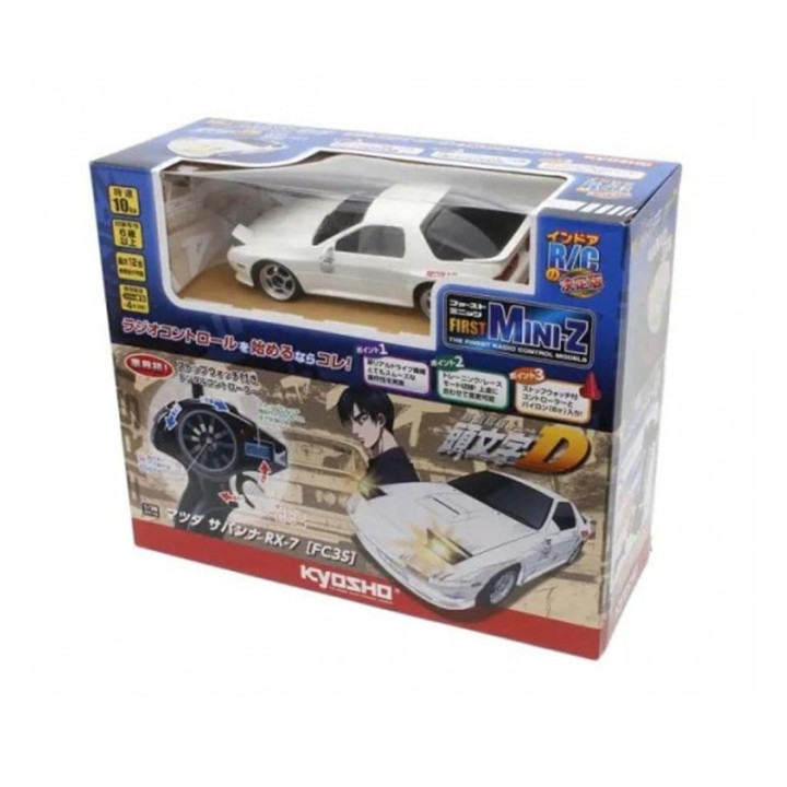 Kyosho First Mini-Z 1:28 Initial-D Mazda Savanna RX-7 FC3S WH con batería y cargador