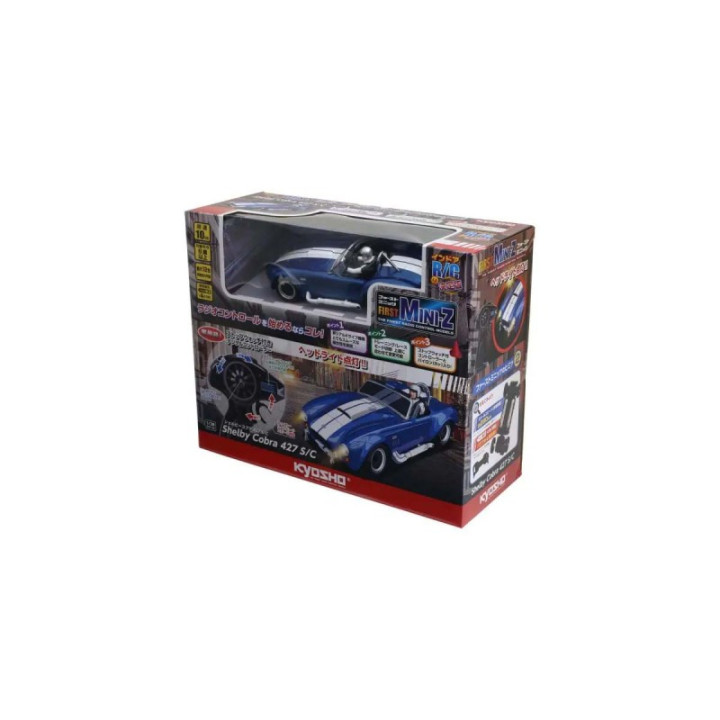 Kyosho First Mini-Z 1:28 Shelby Cobra Daytona No.59 Rojo con batería y cargador