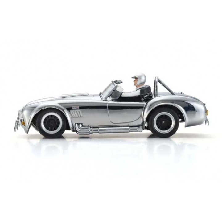 Kyosho First Mini-Z 1:28 Shelby Cobra Daytona Chrome con batería y cargador