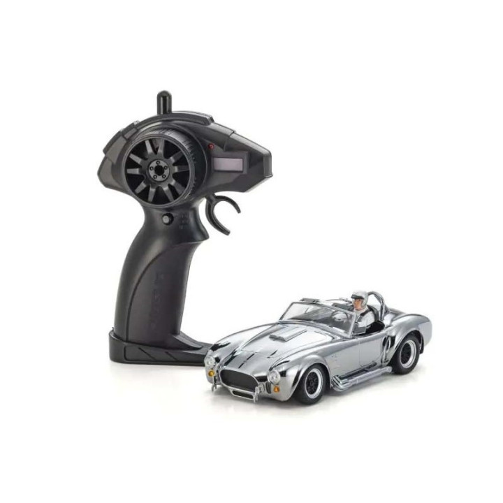 Kyosho First Mini-Z 1:28 Shelby Cobra Daytona Chrome con batería y cargador