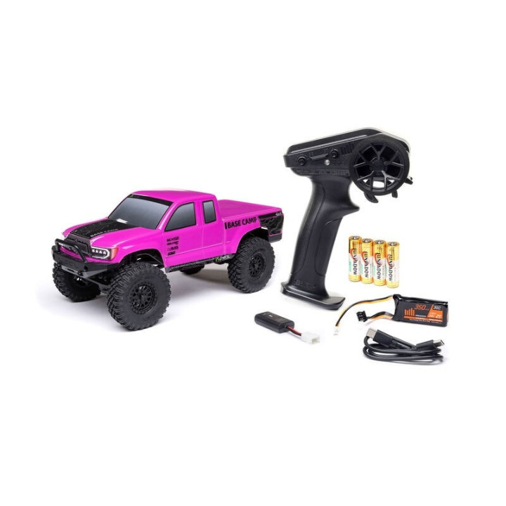 AXIAL SCX24 Base Camp 1/24 4WD Rock Crawler RTR Rosa