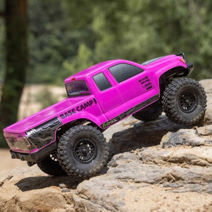 AXIAL SCX24 Base Camp 1/24 4WD Rock Crawler RTR Rosa