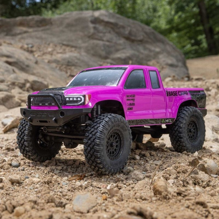 AXIAL SCX24 Base Camp 1/24 4WD Rock Crawler RTR Rosa