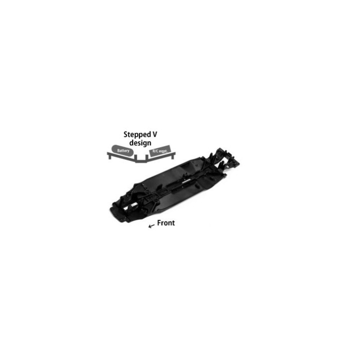 Descubre el Tamiya TA08 Pro Chassis Kit 1/10, un chasis de coche RC de competición con tracción 4WD por correa, diferenciales TR