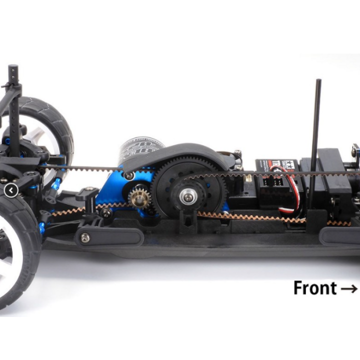 Descubre el Tamiya TA08 Pro Chassis Kit 1/10, un chasis de coche RC de competición con tracción 4WD por correa, diferenciales TR