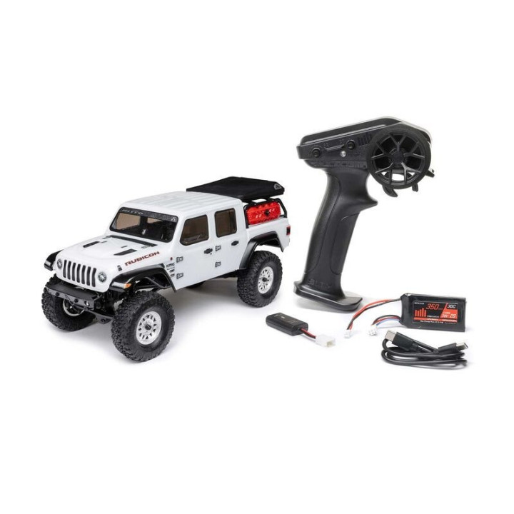 AXIAL 1/24 SCX24 Jeep JT Gladiator 4WD Rock Crawler Brushed RTR Blanco