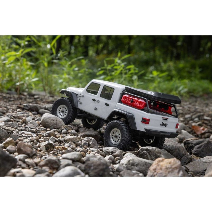 AXIAL 1/24 SCX24 Jeep JT Gladiator 4WD Rock Crawler Brushed RTR Blanco