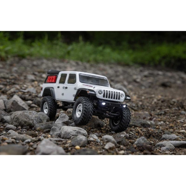 AXIAL 1/24 SCX24 Jeep JT Gladiator 4WD Rock Crawler Brushed RTR Blanco