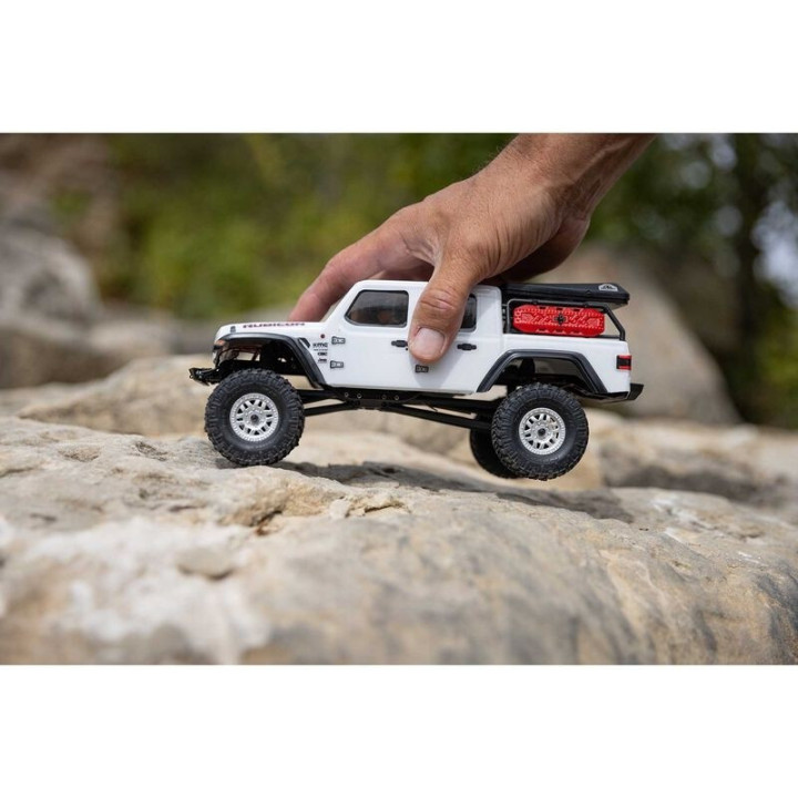 AXIAL 1/24 SCX24 Jeep JT Gladiator 4WD Rock Crawler Brushed RTR Blanco