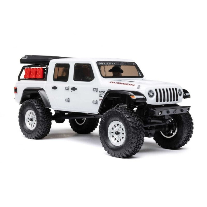 AXIAL 1/24 SCX24 Jeep JT Gladiator 4WD Rock Crawler Brushed RTR Blanco