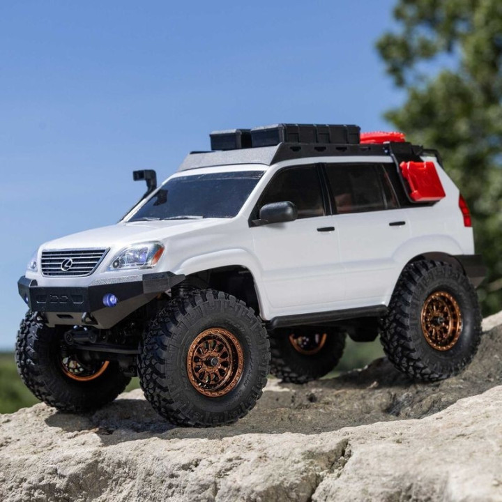 AXIAL SCX24 Lexus GX 470 1/24 4WD Rock Crawler Brushed RTR Blanco