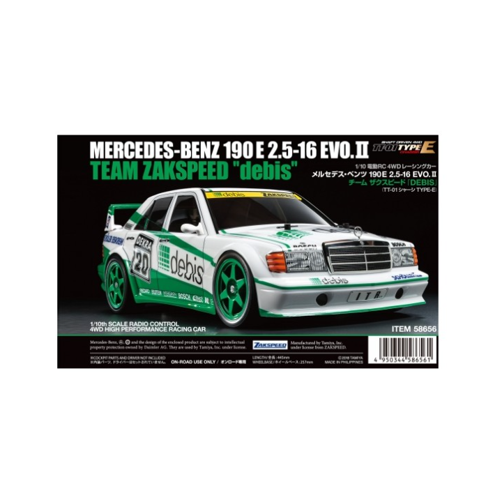 Tamiya TT-01E Mercedes-Benz 190E EVO II Debis Zakspeed 1/10 RC – Chasis Touring 4WD