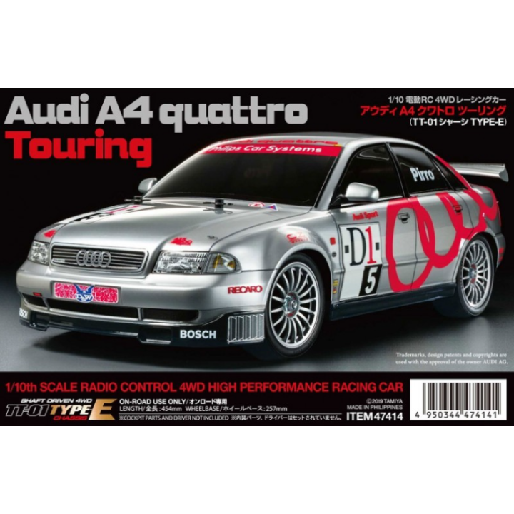 Tamiya TT-01E Audi A4 Quattro 1/10 – Coche RC Eléctrico