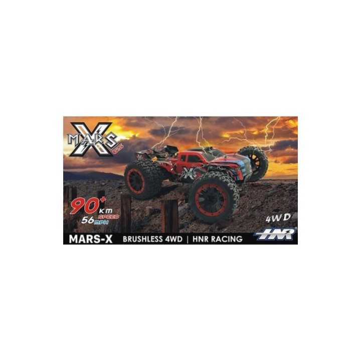 HNR Mars X6S 1/8 4X4 RTR Waterproof Brushless 150A 2200KV Rojo