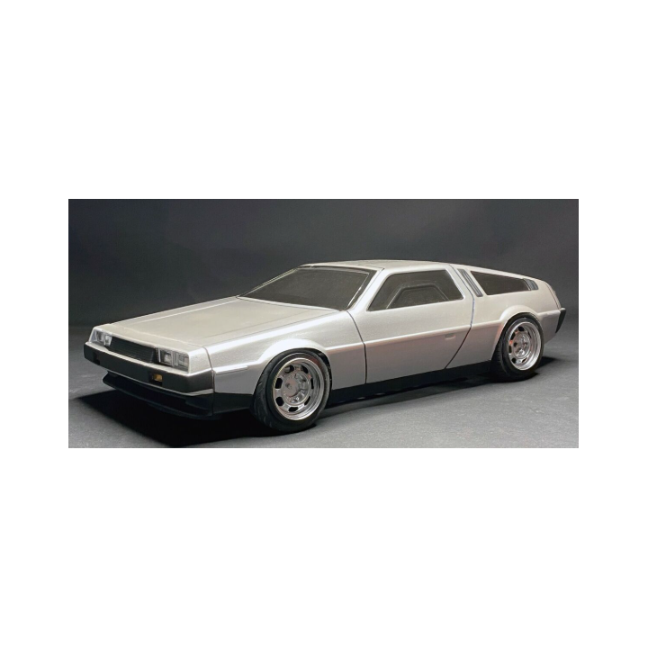 Carrocería DeLorean DMC-12 1/10 Detallada – Pintada con Accesorios para RC y Colección