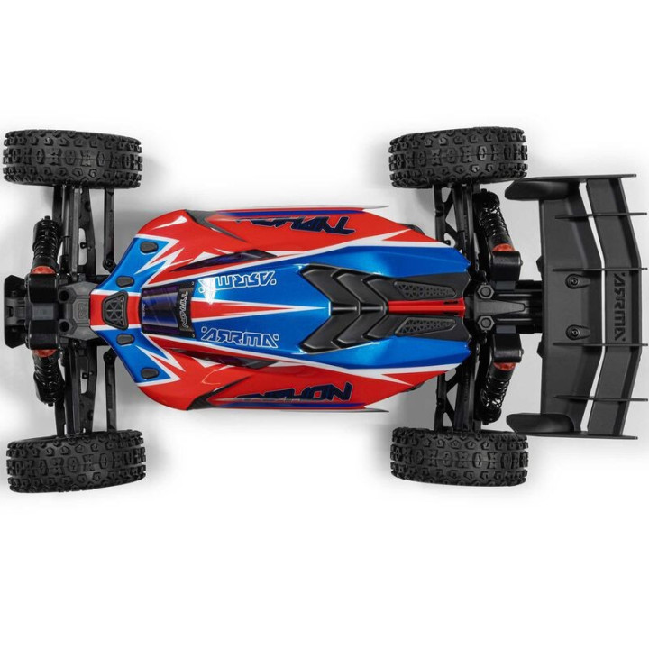 Arrma Red Typhon Mega 665 1/8 4X4 Brushed RTR Buggy
