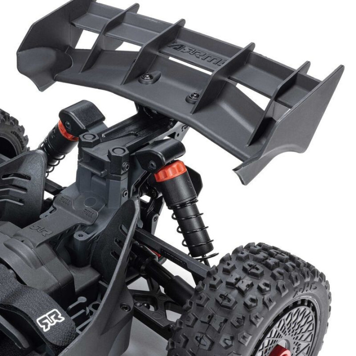 Arrma Red Typhon Mega 665 1/8 4X4 Brushed RTR Buggy