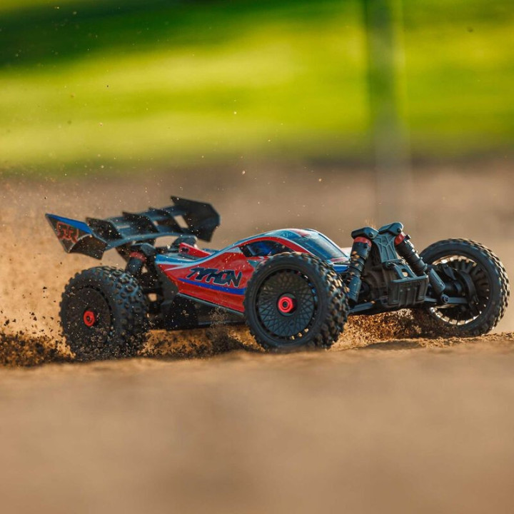 Arrma Red Typhon Mega 665 1/8 4X4 Brushed RTR Buggy