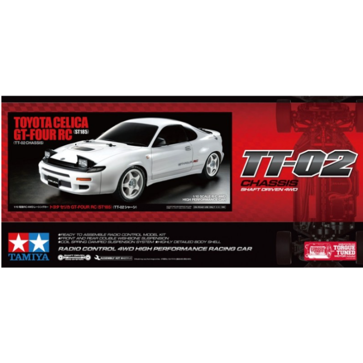 Tamiya TT-02 Toyota Celica GT-Four ST185 – Coche RC 1/10 Rally 4WD