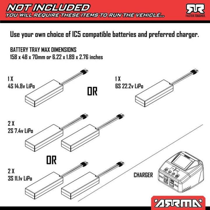 Arrma Notorious 6S V6 ST 4X4 BLX Brushless RTR Azul