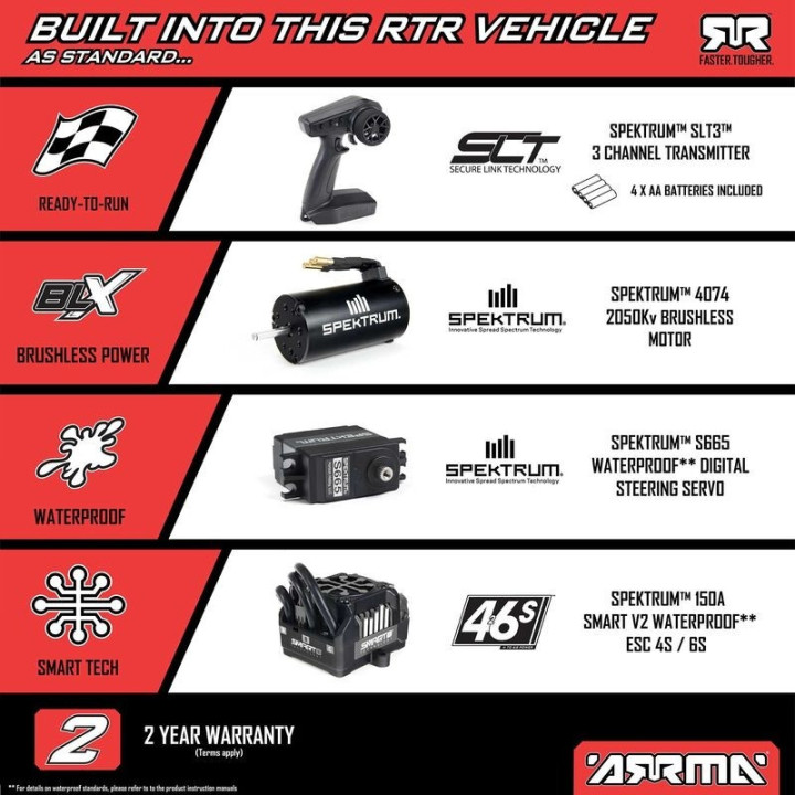 Arrma Notorious 6S V6 ST 4X4 BLX Brushless RTR Azul