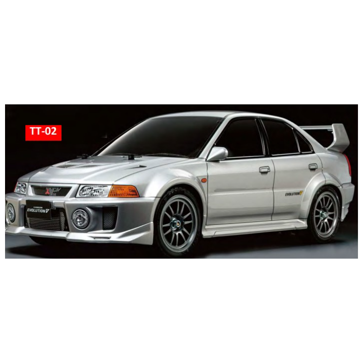 Tamiya TT-02 Mitsubishi Lancer Evo V 1/10 RC – Rally y Realismo
