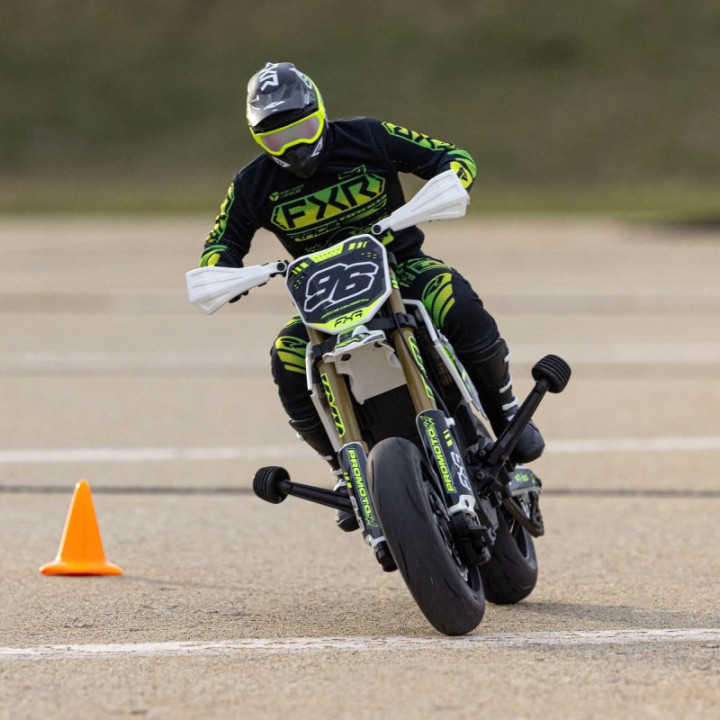 Losi Promoto-SM FXR 1/4 Supermoto RC Motorcycle Blanco
