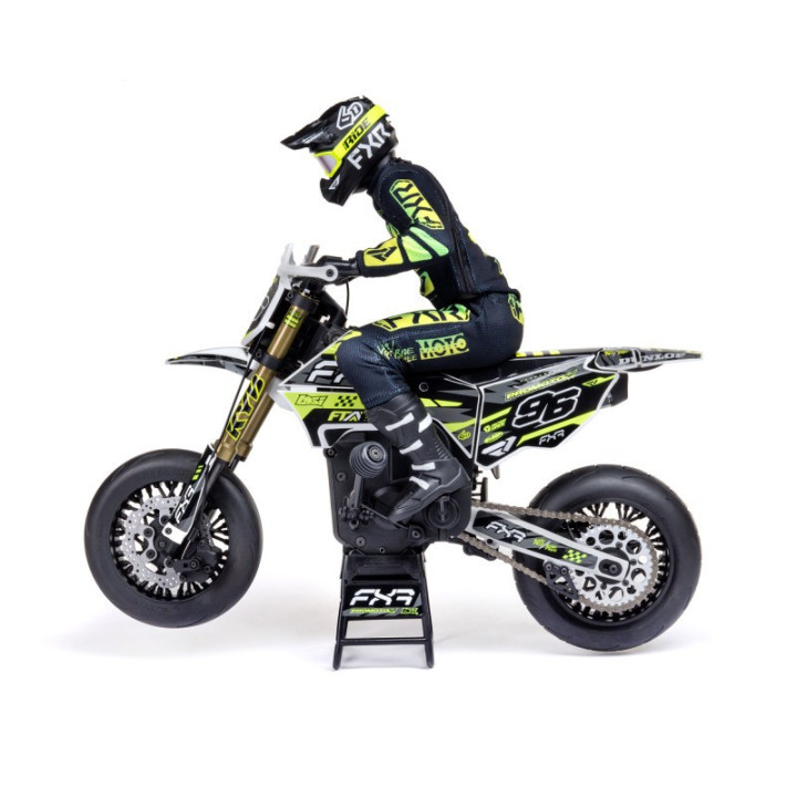 Losi Promoto-SM FXR 1/4 Supermoto RC Motorcycle Blanco Completo