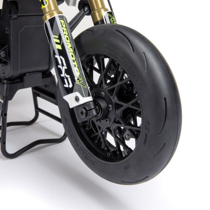 Losi Promoto-SM FXR 1/4 Supermoto RC Motorcycle Blanco Completo