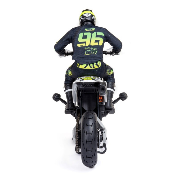 Losi Promoto-SM FXR 1/4 Supermoto RC Motorcycle Blanco Completo
