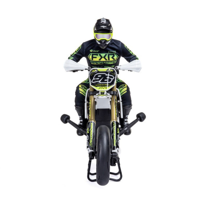 Losi Promoto-SM FXR 1/4 Supermoto RC Motorcycle Blanco Completo