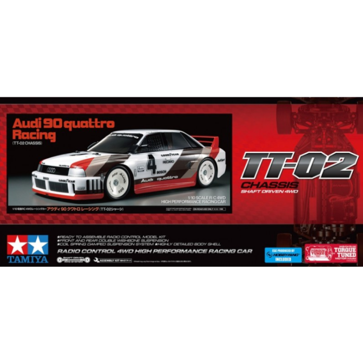 Tamiya TT-02 Audi 90 Quattro Racing 1/10 – Kit RC de Competición