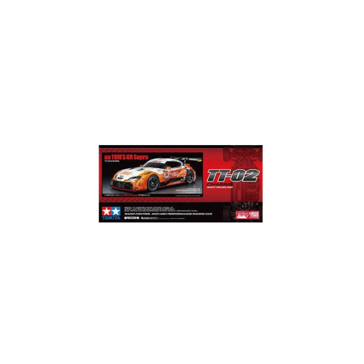Tamiya TT-02 au TOM'S GR Supra GT500 1/10 – Coche RC 4WD de Competición