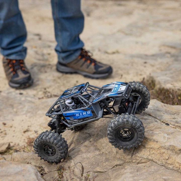 Axial UTB18 Capra Trail Buggy 1/18 4WD 4WS RTR Azul  Crawler de Alto Rendimiento