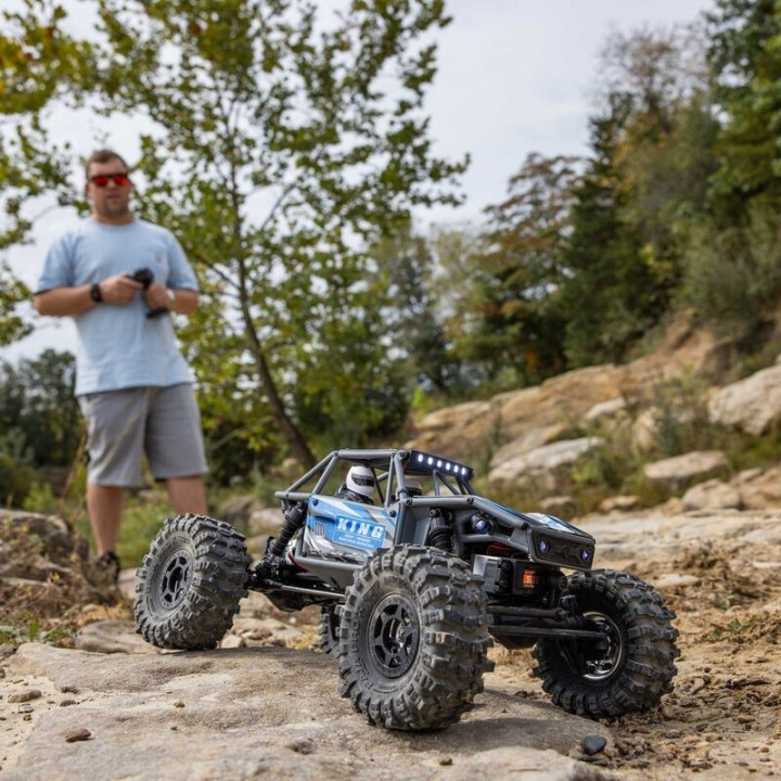 Axial UTB18 Capra Trail Buggy 1/18 4WD 4WS RTR Azul  Crawler de Alto Rendimiento
