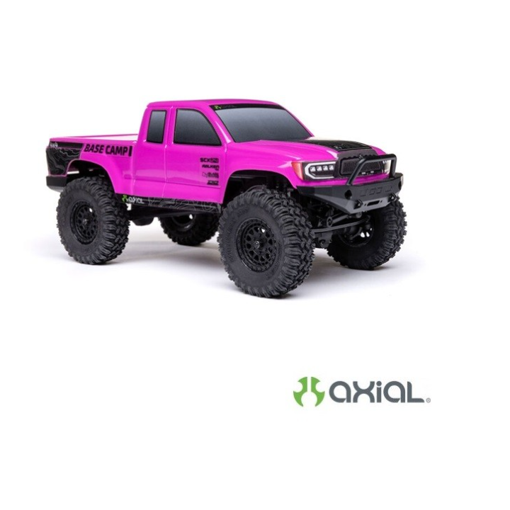 Axial SCX24 Base Camp 1/24 4WD Rock Crawler RTR Rosa  Mini Crawler de Escala Realista