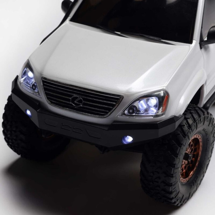 Axial SCX24 Lexus GX 470 1/24 4WD Rock Crawler Brushed RTR Blanco  Mini Crawler Realista