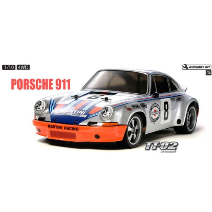 Tamiya TT-02 Porsche 911 Carrera RSR 1/10 – Coche RC Clásico