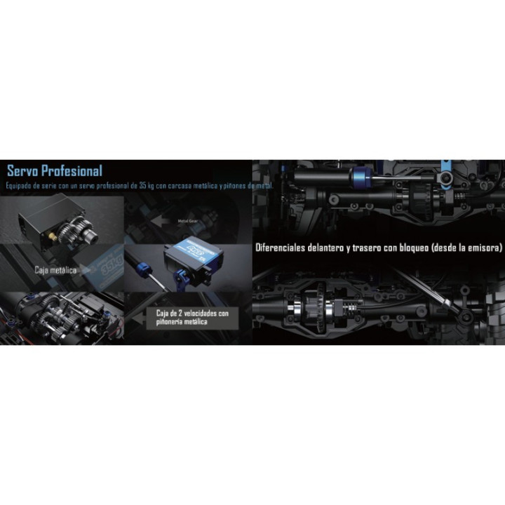 Land Rover Allrock H8H V2 Crawler Brushless 1:8 Azul