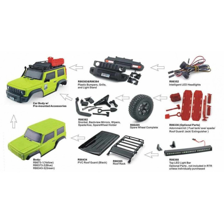 Rock Cruiser RGT RC4 V3 4X4 RTR Trail Crawler Green