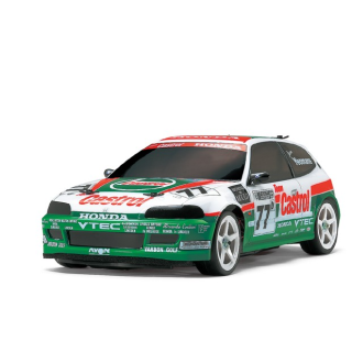 Carrocería Tamiya Honda Civic Castrol – Pintada y Detallada Profesionalmente