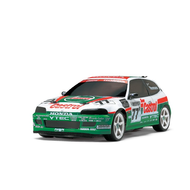 Carrocería Tamiya Honda Civic Castrol – Pintada y Detallada Profesionalmente